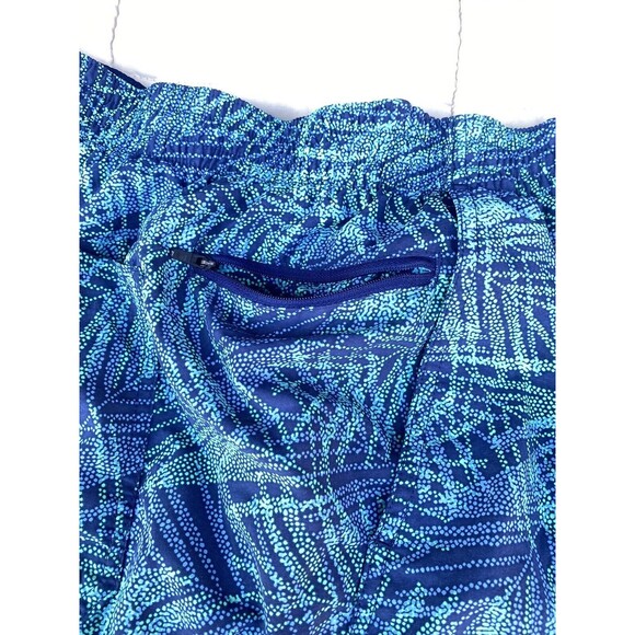 Land’s End Men's 2XL Volley 9"Board Shorts Swim Trunks Blue Green Floral - Picture 8 of 16